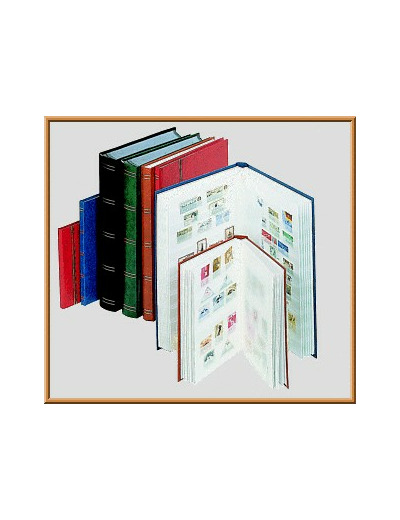 CLASSEUR TIMBRES 64 PAGES VERT PAGES BLANCHES