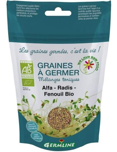 Graines a germer alfa,radis,fenouil 150g GERM LINE - SEC