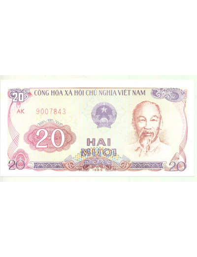 VIET NAM 20 DONG 1985 (1986) SERIE AK NEUF (W94a)