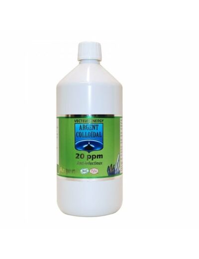 Argent colloïdal 20ppm bio-1l-Vecteur Energy