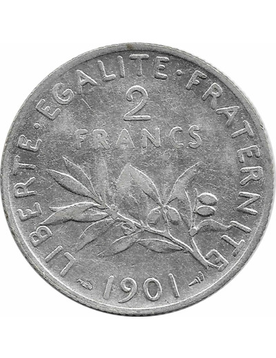 FRANCE 2 FRANCS SEMEUSE 1901 TTB