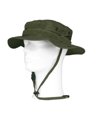 Chapeau de brousse Le Baroudeur vert militaire - Système MOLLE