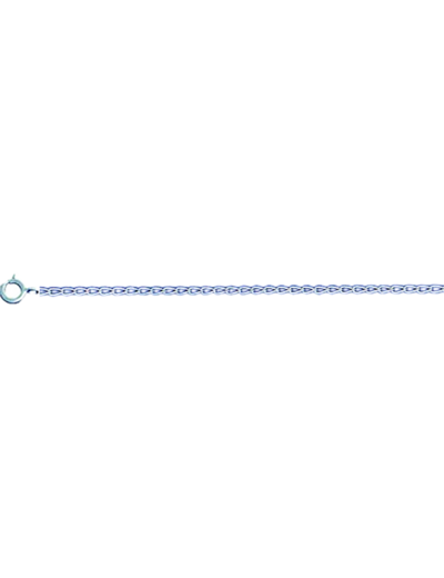 Collier 60cm en Argent 925 - GOURMETTE CHEVAL LIMEE