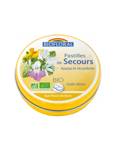 Pastilles remède de secours sans alcool boite familiale 50g