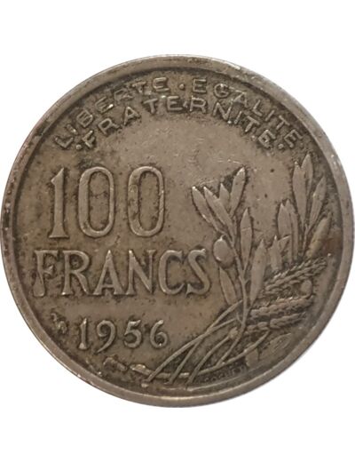 FRANCE 100 FRANCS COCHET 1956 TTB- (G897)