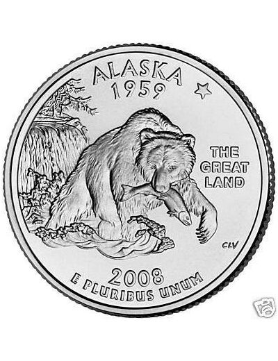 AMERIQUE (U.S.A) 1/4 DOLLAR 2008 P ALASKA SUP-