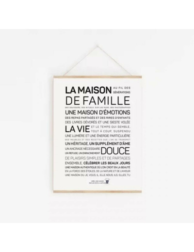 Affiche A4   Maison de Famille - les mots à l’affiche