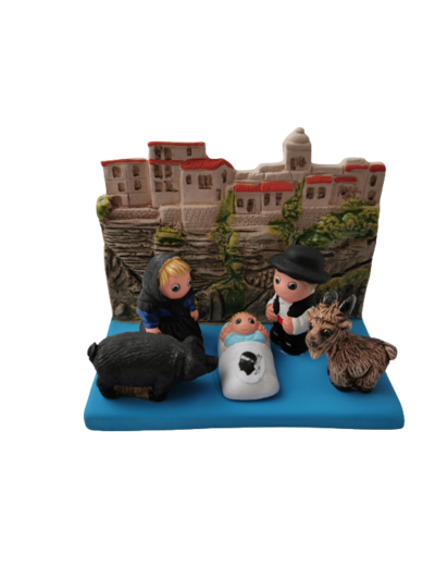 CRECHE en céramique BLOC 8x7cm- CORSE
