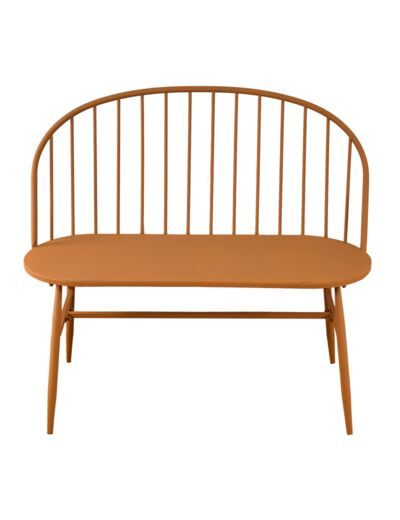 Banc de jardin fer rouille Love 100x50x86cm