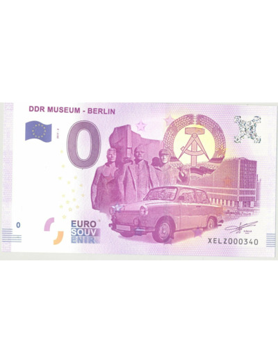 ALLEMAGNE 2017-2 MUSEUM BERLIN BILLET SOUVENIR 0 EURO TOURISTIQUE NEUF