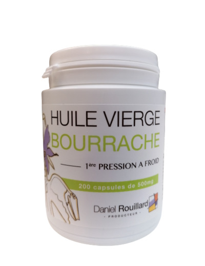 Huile vierge de Bourrache-60 ou 200 capsules-Daniel Rouillard