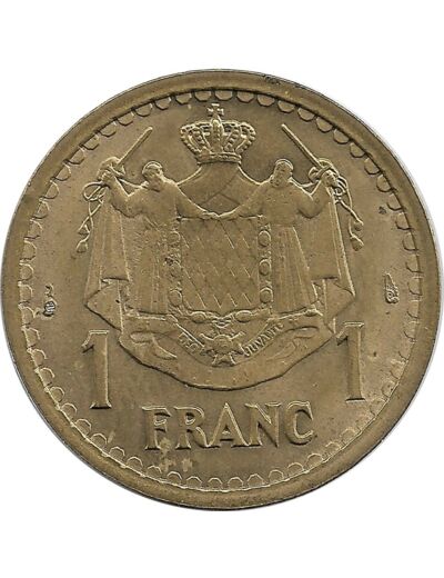 MONACO 1 FRANC ND (1943) CUPRO-ALUMINIUM SUP