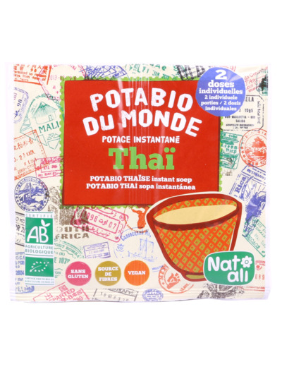 Potabio du Monde Potage Instantané Thaï Bio 2x8.5g