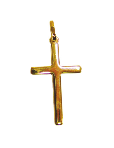 Croix en Plaqué Or 25mm - PLATE
