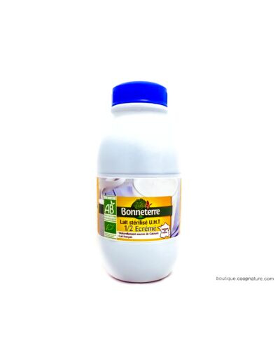 Lait Vache Stérilisé U.H.T 1/2 Écrémé Bio 500ml