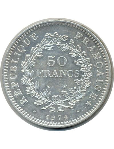 FRANCE 50 Francs Hercule 1974 avers Hybride de la 20 Francs TTB+ (G 882a)
