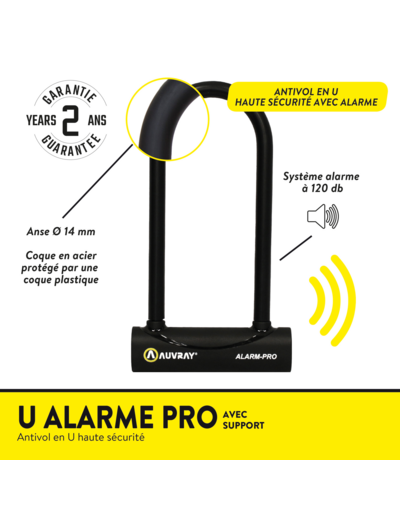 ANTIVOL U ALARME PRO AVEC SUPPORT ART***