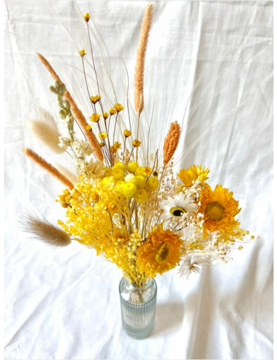 Bouquet séché en fiole MADELEINE