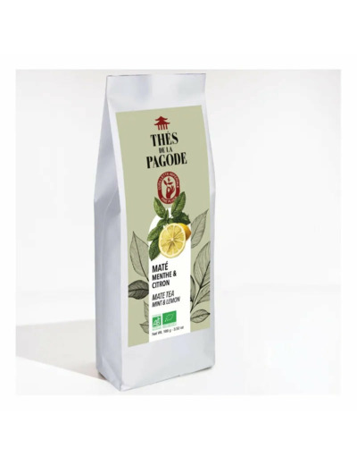 Maté Menthe Citron Bio-100g-Thés de la Pagode