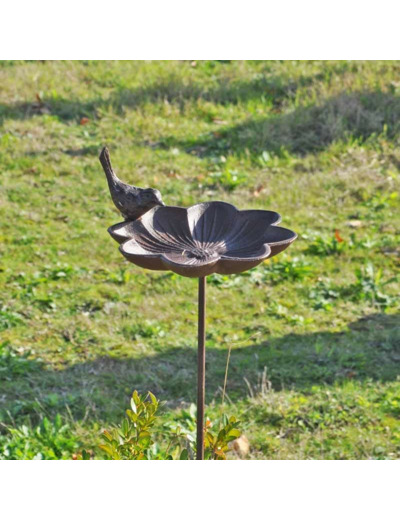 Mangeoire oiseaux Fleurs 20x90x18cm