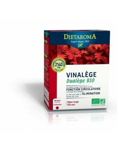 Vinalège dualège Bio-circulation et rétention-45 comprimés-Dietaroma