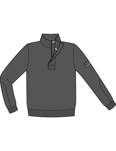 Pull col montant zippé Loup de mer