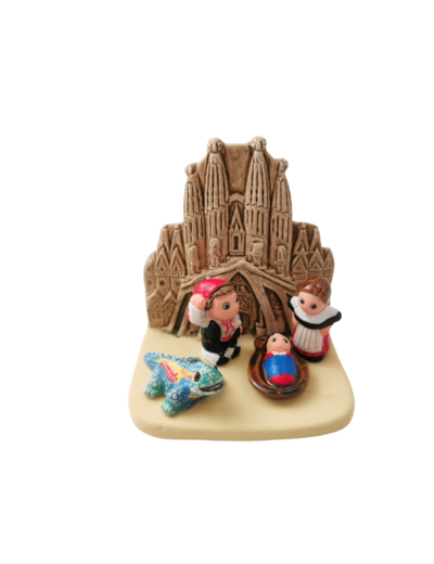 CRECHE en céramique BLOC 8x7cm- BARCELONE