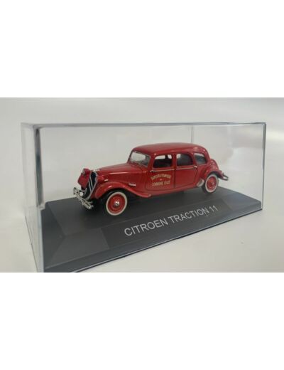 CITROEN TRACTION 11 POMPIER SAPEURS POMPIERS COMMUNE D'AZE 1/43 BOITE