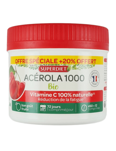 Acérola 1000 Bio 60 Comprimés