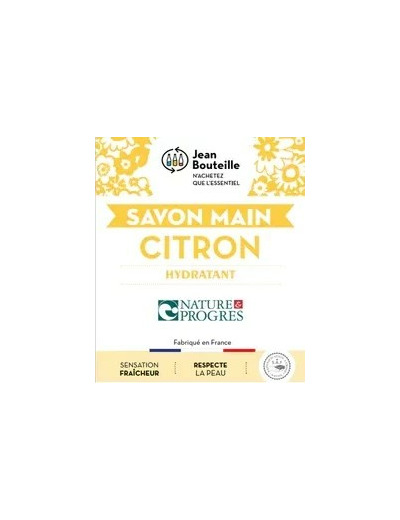 Savon Liquide Mains Citron - Jean Bouteille - Nature & Progrès