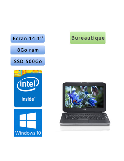 Dell Latitude E5430 - Windows 10 - 1005M 8Go 500Go SSD - 14.1 - Webcam - Ordinateur Portable PC