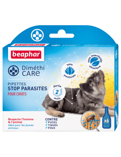 DIMETHICARE Pipettes Stop Parasites pour chiots - 6 x 1.5 ml