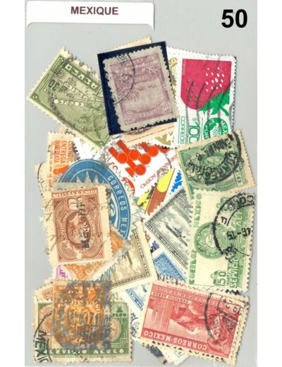 TIMBRES MEXIQUE DIFFERENTS NEUF ET OBLITERES *50