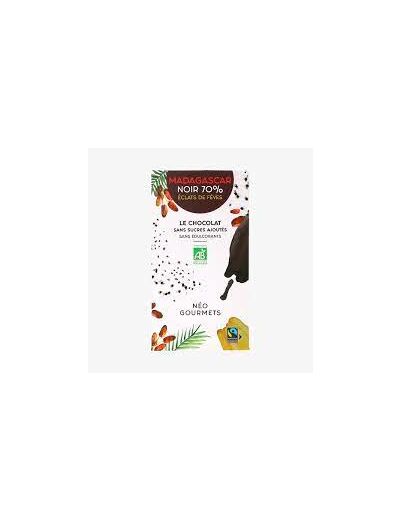 Chocolat Noir 70% Origine Madagascar-70g-Néo Gourmets