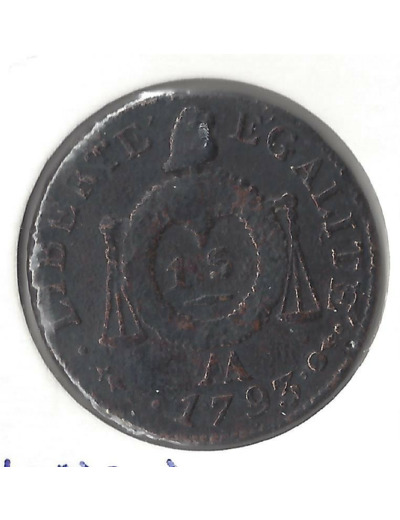 FRANCE 1 SOL AUX BALANCES FRANCOISE 1793 AA etat TB+