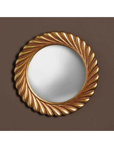 Miroir convexe doré Volupté 21x2x21cm