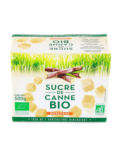 Sucre de Canne Roux en Morceaux Bio 500g