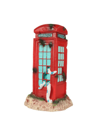 Décor Cabine téléphonique rouge - 9,5x9,5x17,5CM