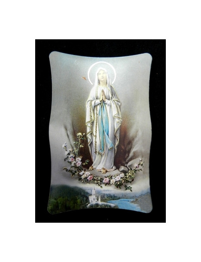 Plaque à poser en résine 10x7cm- LOURDES