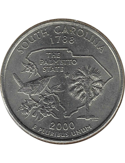 AMERIQUE (U.S.A)  1/4 DOLLAR 2000 D SOUTH CAROLINA TTB+
