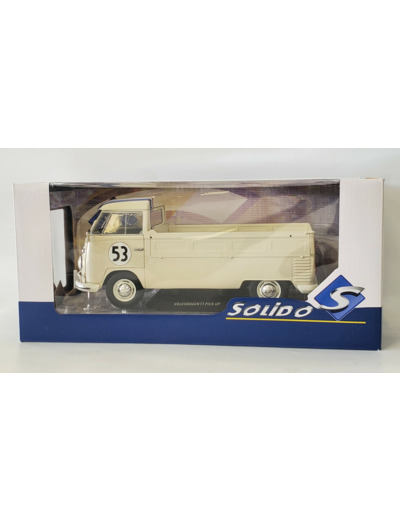 VOLKSWAGEN T1 1950 PICK UP RACER 53 SOLIDO 1/18 BOITE D'ORIGINE
