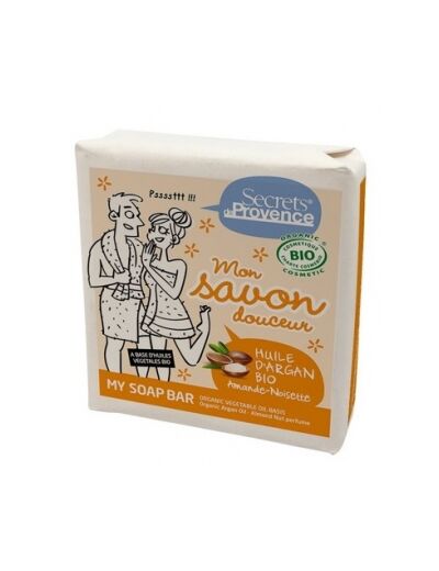 Mon savon douceur huile d'argan parfum Amande Noisette 100g