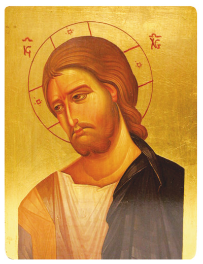 Icône plate MDF 7*9,5cm - CHRIST MISERICORDE