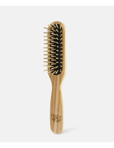 Brosse à cheveux rectangulaire fine en Frêne-Tek