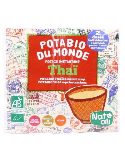 Potabio du Monde Potage Instantané Thaï Bio 2x8.5g