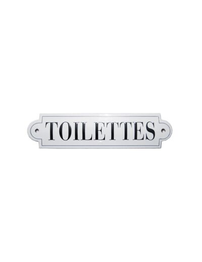 Plaque émaillée - TOILETTES - 20 x 5 cm - Email Replica.