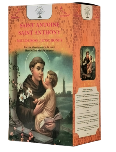 1 étui de 12 bâtons d'Encens - St Antoine - Miel de Rose