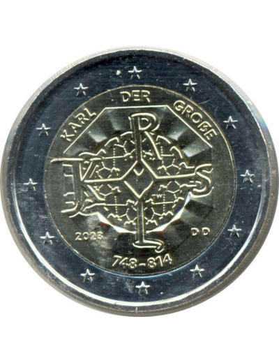 ALLEMAGNE 2023 D 2 EURO COMMEMORATIVE CHARLEMAGNE SUP