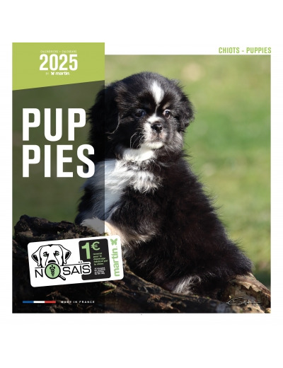 Calendrier chien 2025 - Chiots - Martin