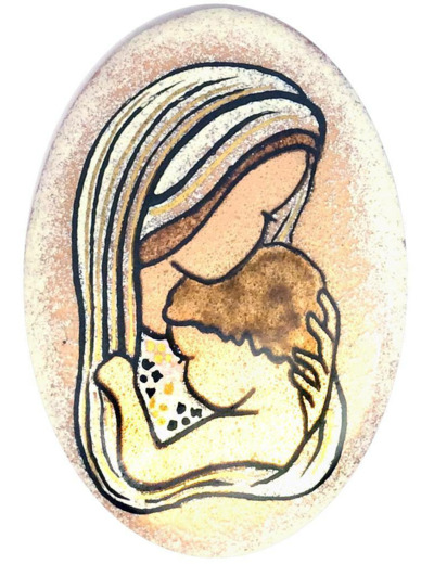 Maris Stella blanche 7X4cm - EMAUX DU LIBAN